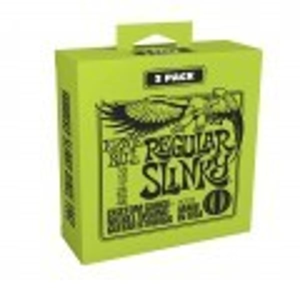 ERNIE BALL 3-pack corde per chitarra elettrica Slinky Nickel wound Regular 10/46. Modello P03221