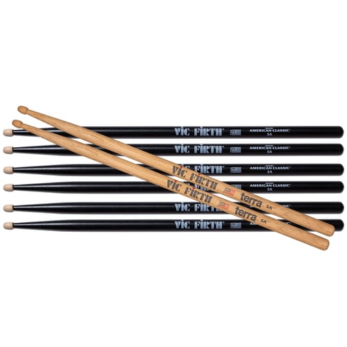 Vic Firth PVF 3 Pair 5AB + 1 Pair 5AT Terra Free