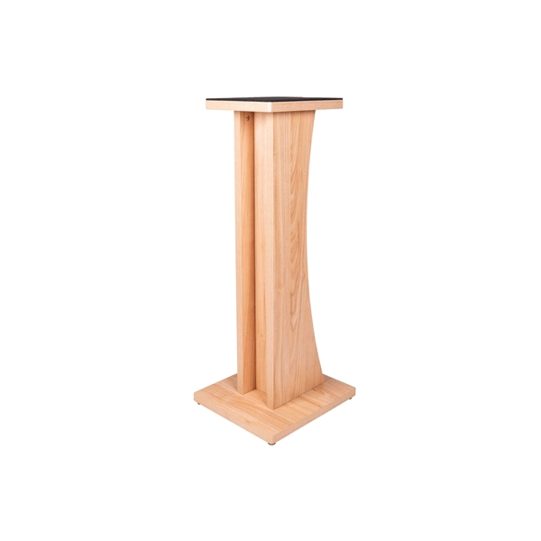 Gator Frameworks GFW-ELITESPKSTMN-MPL Coppia di supporti per monitor da studio in legno con finitura naturale Maple opaca<br>