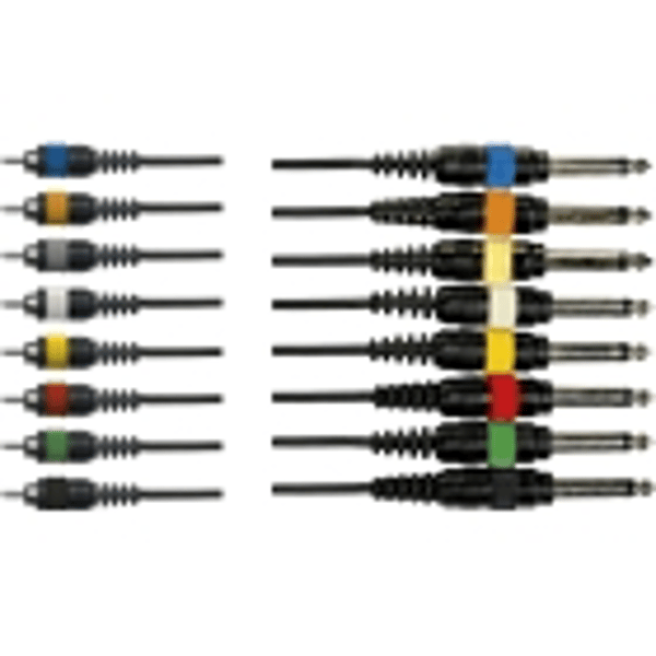 Yellow Cable OC16 Frusta 8 Cavi RCA Maschio/Jack Mono 5 m