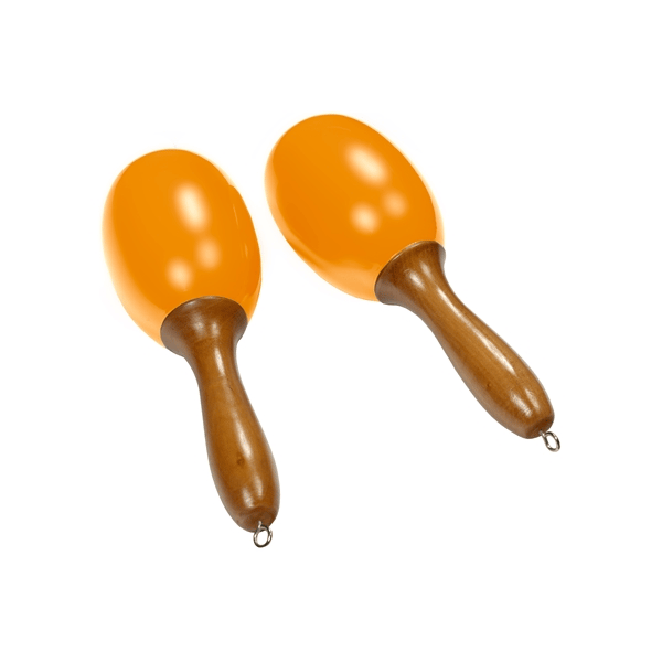 Tanga MARACAS-JAUNE-L Maracas grandi in legno - Gialle