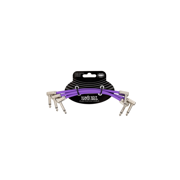 Ernie Ball 6452 Flex Patch Cable Purple 15cm 3pk