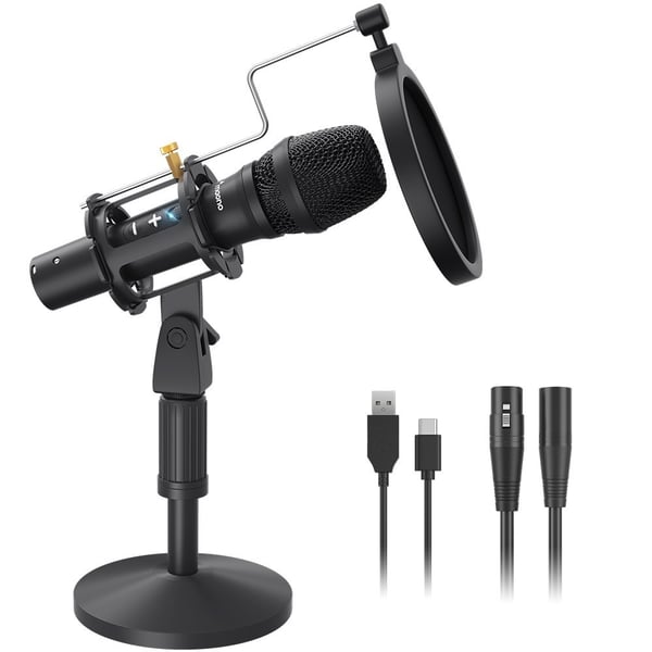 MAONO Microfono USB/XLR dinamico da tavolo AU-HD300T