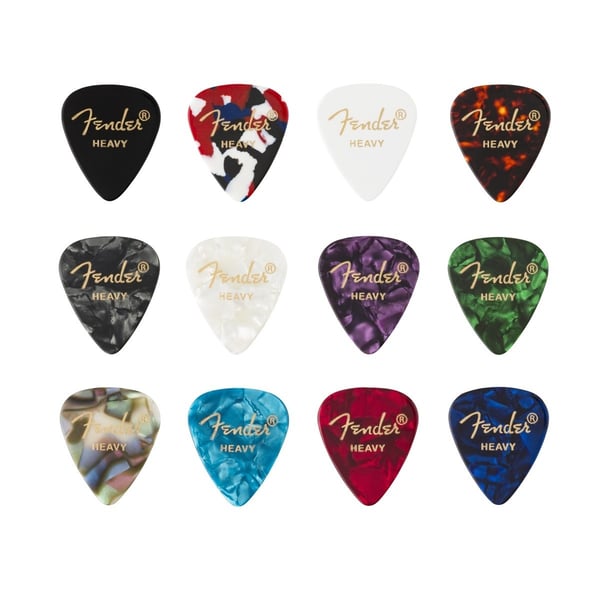 FENDER 351 Shape, Celluloid Medley, Heavy Confezione da 12