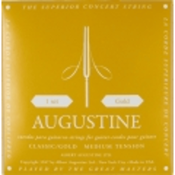 AUGUSTINE Set Corde Classic Gold Medium Tension Per Chitarra Classica. Modello GOLD SETS