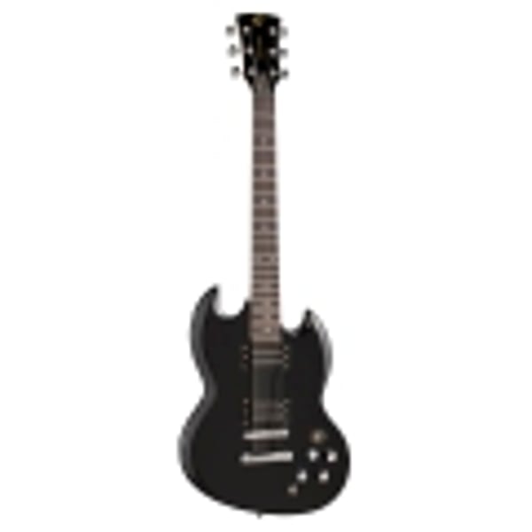 SOUNDSATION Chitarra elettrica double cutaway con 2 humbucker. Modello BUFFALO-ST BK