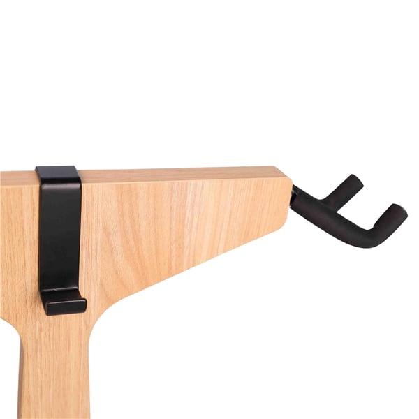 Gator Frameworks GFW-ELITEGTRHNGSTD-2X-MPL Stand appendi-chitarra doppio in finitura naturale acero opaco<br>