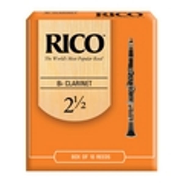 RICO Ance per Clarinetto in Sib, Strength 2.5, confezione da 10 pz. Modello RCA1025