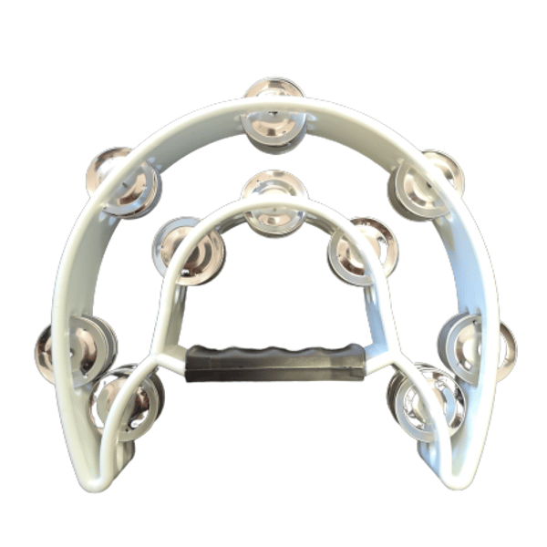 EXTREME TW20 WH TAMBURELLO MEZZALUNA CEMBALO 20 FILE DI PIATTINI IMPUGNATURA PROFESSIONALE COLORE BIANCO