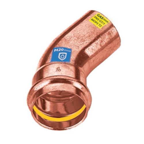 FRABO Curva in rame a pressare  45° mf acqua/gas