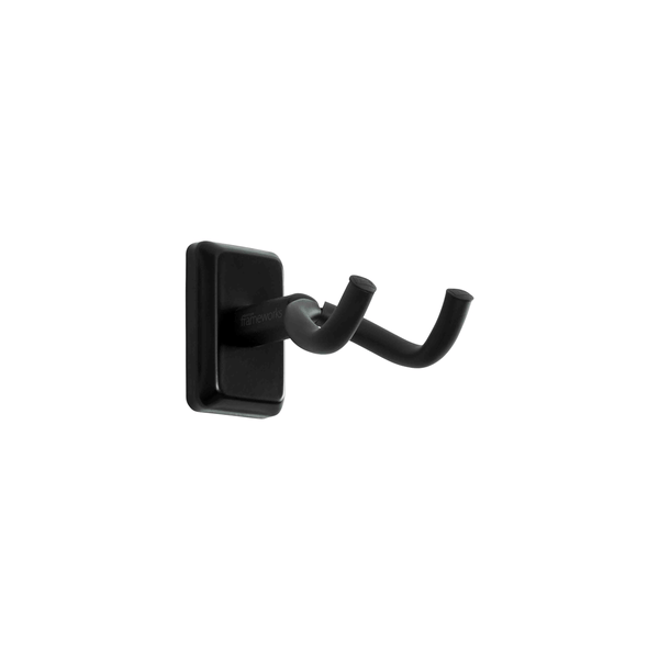 Gator Frameworks GFW-GTR-HNGRBLK Supporto a muro per chitarra con piastra nera<br>