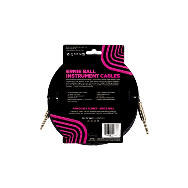 Ernie Ball 6397 Braided Straight Straight 7.6m