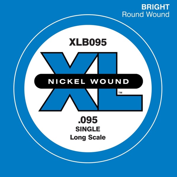 D'ADDARIO Nickel Wound Bass Guitar Single String, Long Scale, .095