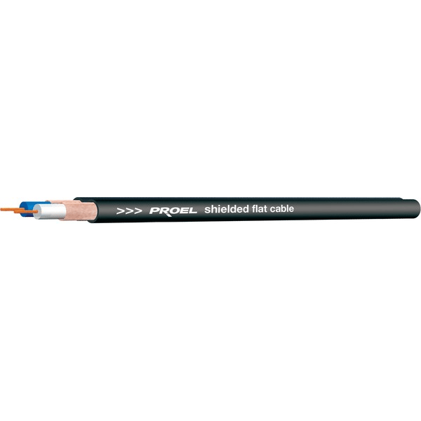 PROEL STAGE Cavo piatto a 2 conduttori singolarmente schermati con guaina esterna in PVC flessibile. Sezione: 2 x 0.22 mm2.