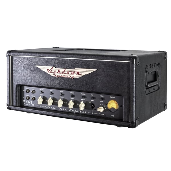 ASHDOWN CTM-300 TESTATA VALVOLARE PER BASSO ELETTRICO CTM300 300 WATT EQ 3 BANDE 6 SWITCH VU-METER EFX LOOP