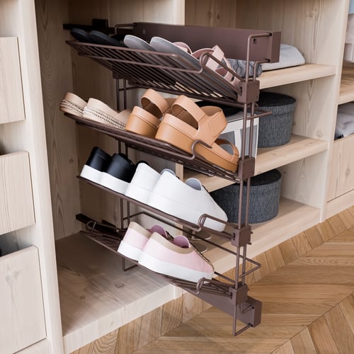 Porta scarpe laterale estraibile Moka