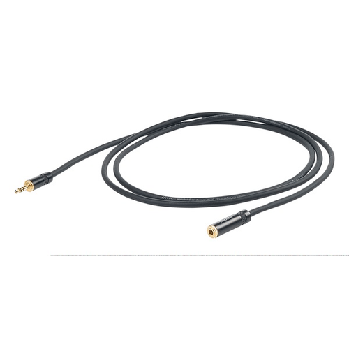 PROEL STAGE Cavo audio professionale EXTENSION con connessioni spina jack Stereo Ø 3.5 mm Yongsheng - presa jack Stereo Ø 3.5 mm Yongsheng. Lunghezza: 3 metri. Colore disponibile: Nero. Altre lunghezze disponibili: visualizzare le specifiche tecniche