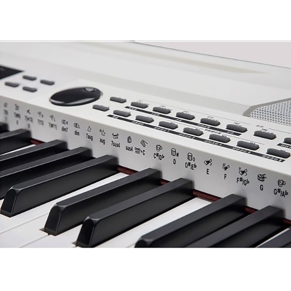 MEDELI Stage piano con tastiera a 88 tasti hammer action, accompagnamenti automatici e finitura di colore bianco.