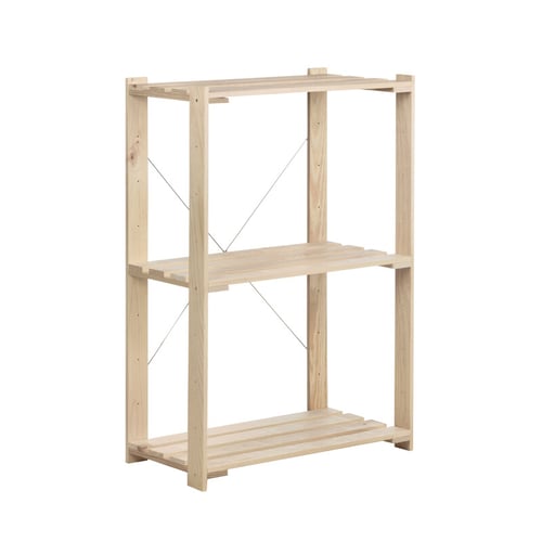 SCAFFALE IN PINO 3 RIPIANI CM 76,5X38,5X110 H