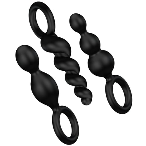 SATISFYER PLUGS SATISFYER - SET 3 PZ TAPPI ANAL NERO