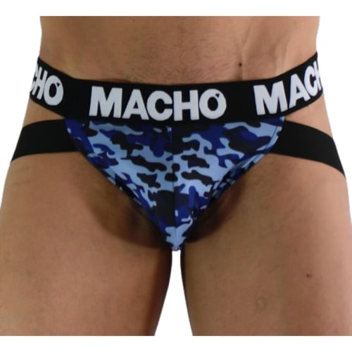 MACHO UNDERWEAR MACHO - MX28MA JOCK BLU MILITARE L