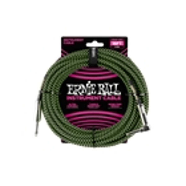 Ernie Ball 6082 Cavo Braided Black/Green 5,49 m