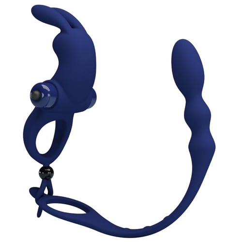 PRETTY LOVE MALE PRETTY LOVE - AYAD ANELLO VIBRATORE RABBIT CON SPINA BLU