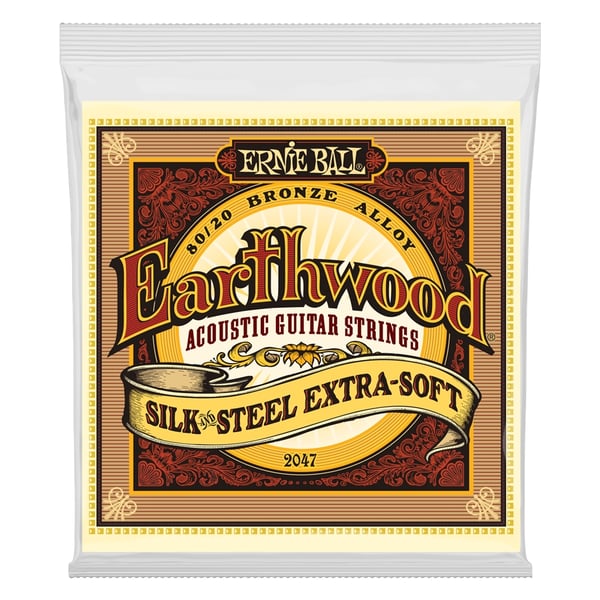Ernie Ball 2047 Earthwood Silk & Steel 80/20 Bronze Extra Soft 10-50