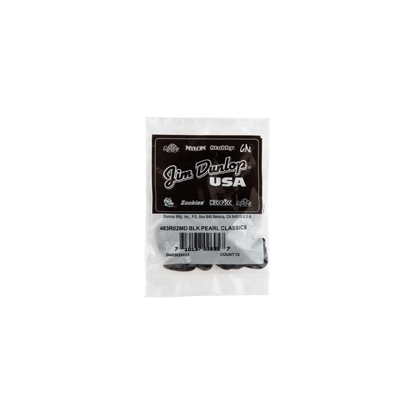 Dunlop 483R#02 Black Perloid - Medium