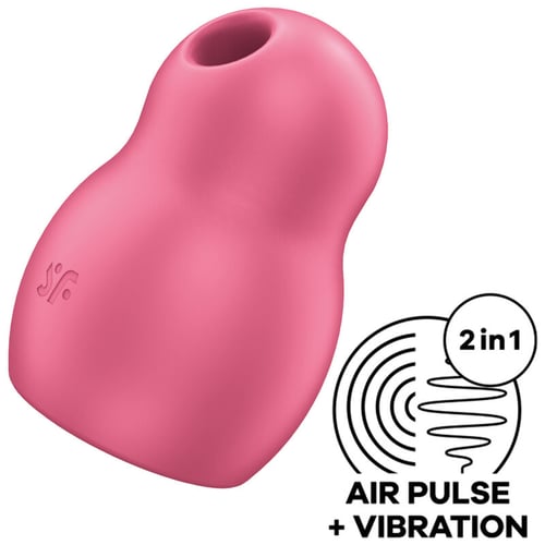 SATISFYER AIR PULSE SATISFYER - PRO TO GO 1 DOPPIO STIMOLATORE E VIBRATORE ROSSO