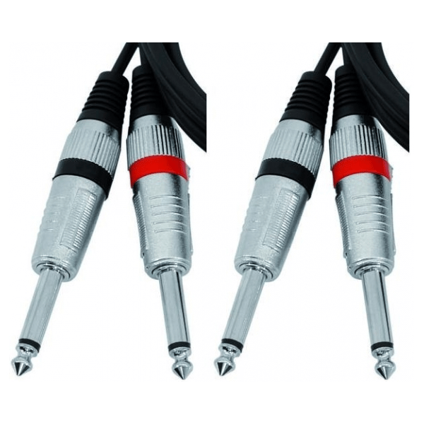 EXTREME 2J2J5PRO 2 JACK MONO - 2 JACK MONO 1/4" 6.3mm CAVO AUDIO DI SEGNALE SCHERMATO 5 MT.