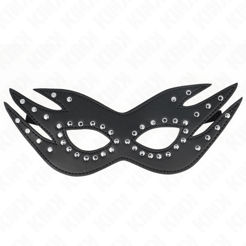 KINK MASKED ALLURE KINK - MASCHERA IN SIMILPELLE CON RIVETTI MODELLO 3 26 x 9,5 CM