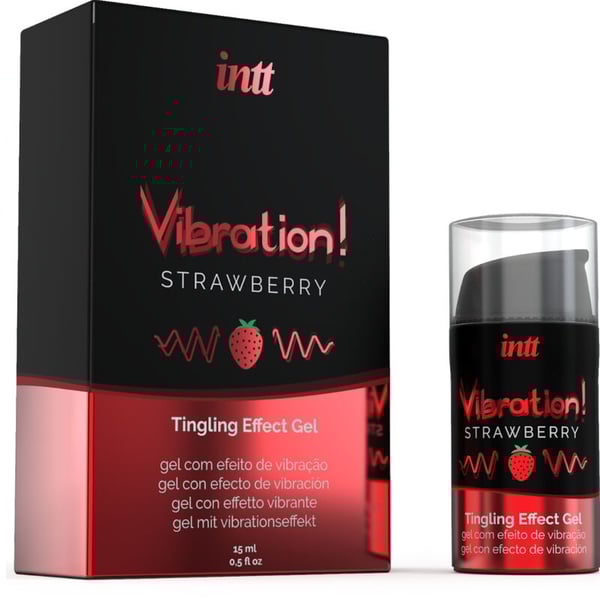 INTT - POTENTE ESTIMULANTE ÍNTIMO GEL VIBRADOR LIQUIDO FRESA 15ML