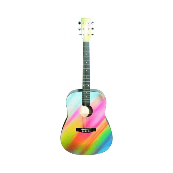 OLVEIRA AG330 CHITARRA ACUSTICA PROFESSIONALE 4/4 41" TOP FONDO E FASCE IN TIGLIO/MANICO TASTIERA E PONTE IN PALISSANDRO/MECCANICHE CROMATE/COLORE RAINBOW