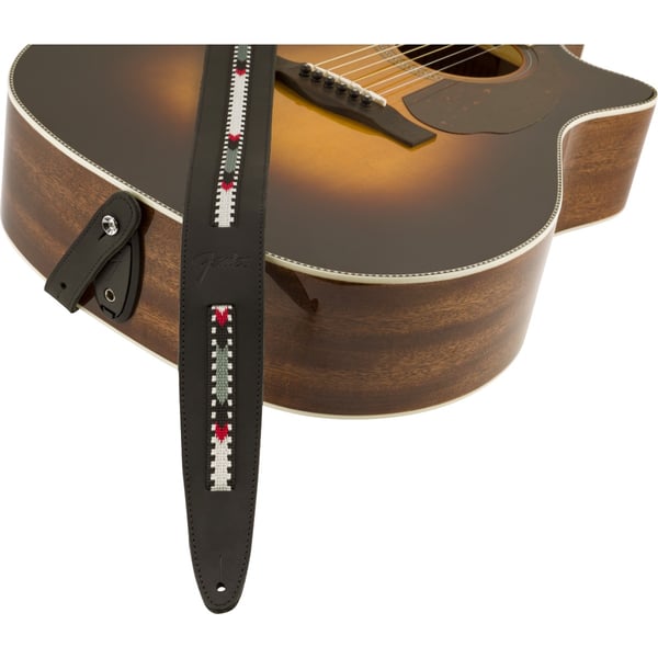 FENDER Tracolla in pelle Paramount Acoustic, Black