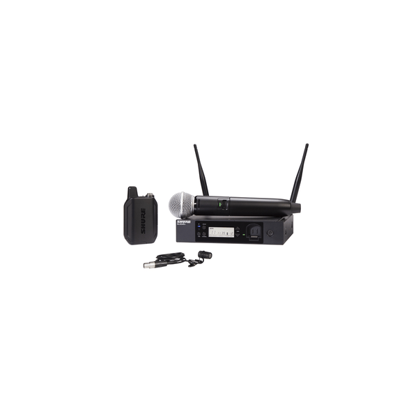 Shure GLXD124R+ con WL185 Sistema Wireless completo