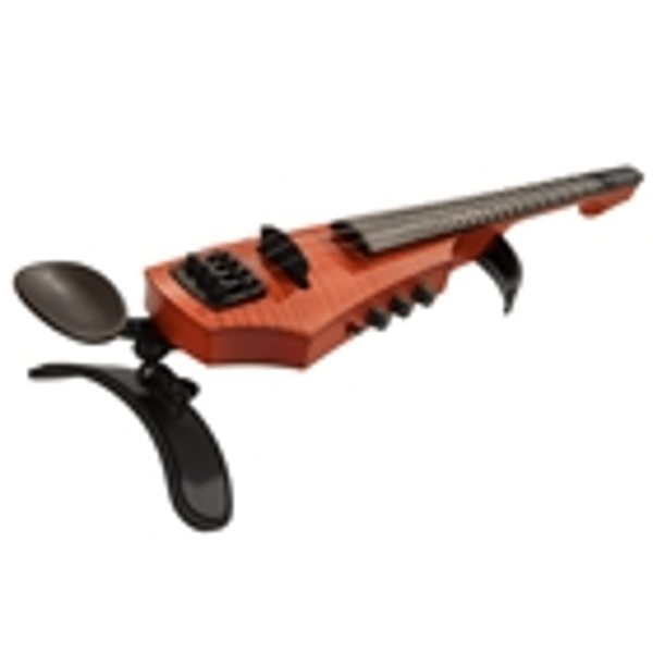 NS Design CR Fretted Electric Violin 4 Amber Stain