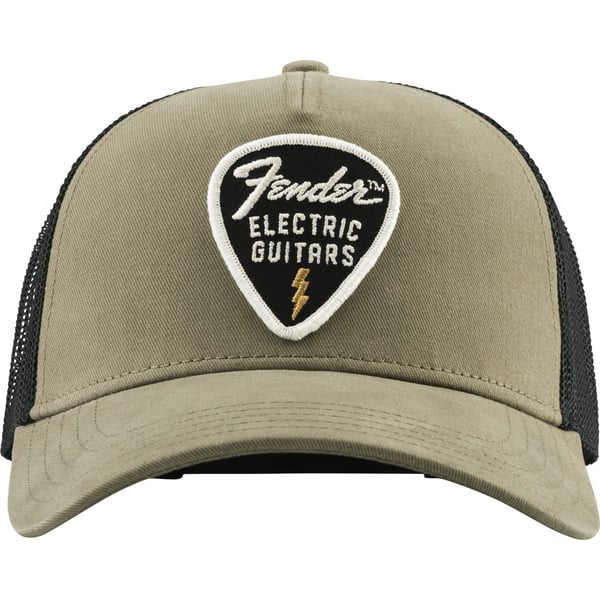 Fender Snap Back Pick Patch Hat, Olive