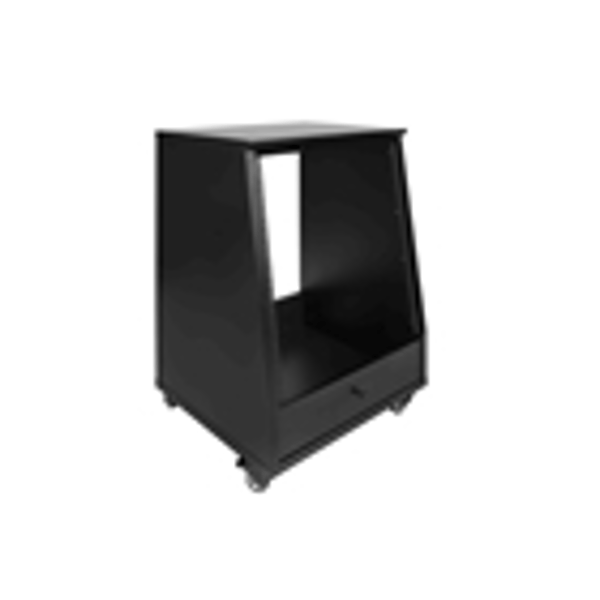 Gator Frameworks GFW-ELITESTUDIORK12-BLK Rack da studio inclinato 12 unità con finitura nera standard<br>