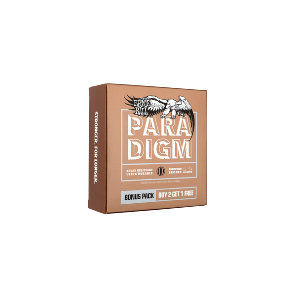 Ernie Ball 3316 Paradigm Medium Light Phosphor Bronze 12-54 Gauge 3 Pack