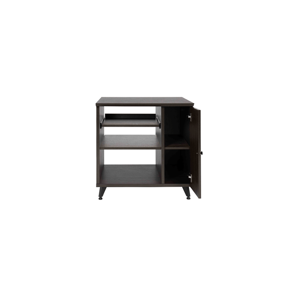 Gator Frameworks GFW-ELITESIDECAR-BRN Mobile rack sidecar cabinet in legno con finitura noce scuro<br>