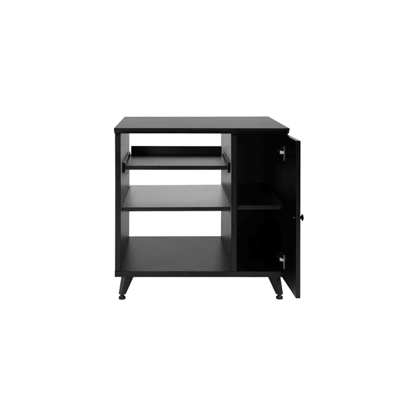 Gator Frameworks GFW-ELITESIDECAR-BLK Mobile rack sidecar cabinet in legno con finitura nera&lt;br&gt;