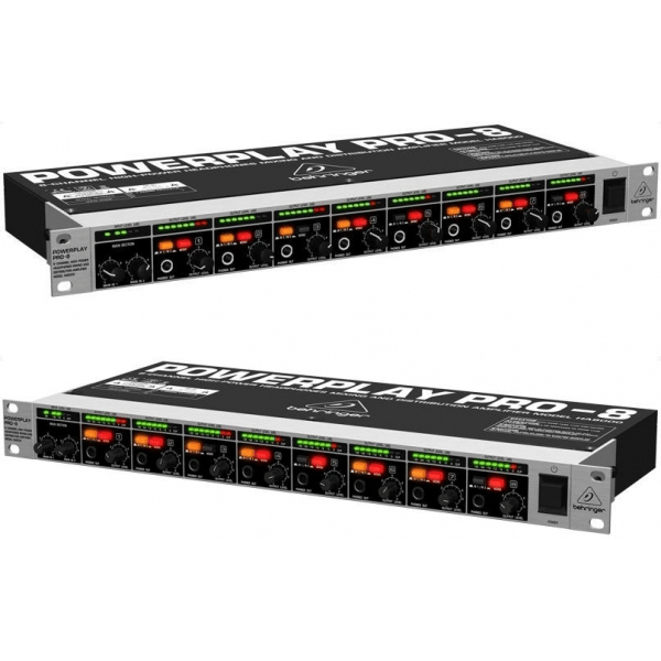 BEHRINGER HA8000-V2 POWERPLAY-PRO AMPLIFICATORE CUFFIE 8 CANALI NUOVA VERSIONE BASSO RUMORE E CONSUMO MAGGIORE RISPOSTA