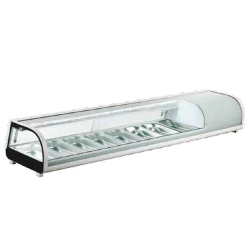 Vetrina refrigerata frigo banco frigo sushi cm 180x42x27 RS9483