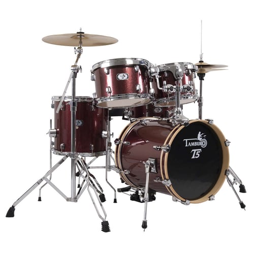 TAMBURO Batteria serie T5 5 pezzi colore Red Sparkle