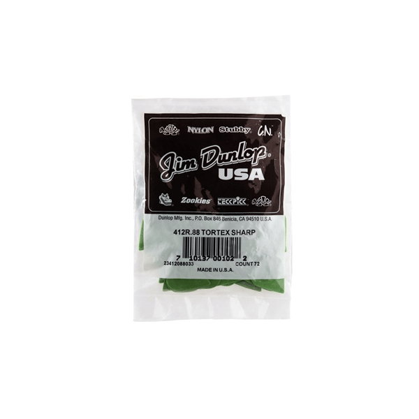 Dunlop 412R.88 Tortex Sharp Green
