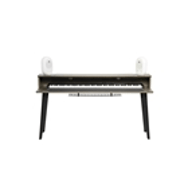 Gator Frameworks GFW-ELITEKEYTBL88-GRY Workstation in legno per tastiere fino a 88 tasti, colore grigio driftwood<br>
