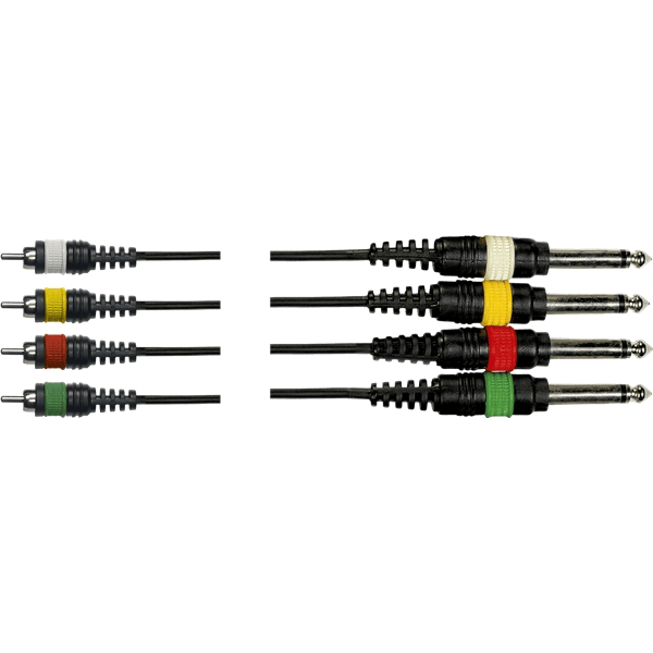 Yellow Cable MU02 Cavo Multiplo 4x Jack Mono/4x RCA Maschio 3 m