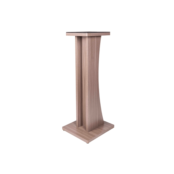 Gator Frameworks GFW-ELITESPKSTMN-GRY Coppia di supporti per monitor da studio in legno con finitura grigia Driftwood<br>