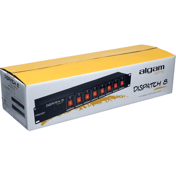 Algam Lighting DISPATCH-8 Multipresa 8 Posti da Rack Interruttori Individuali